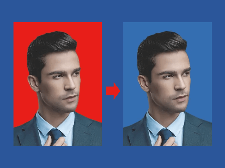 如何使用Word给证件照更换红、白、蓝底色？