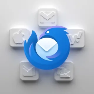 Thunderbird 官方页面用多个邮件服务图标说明账号兼容